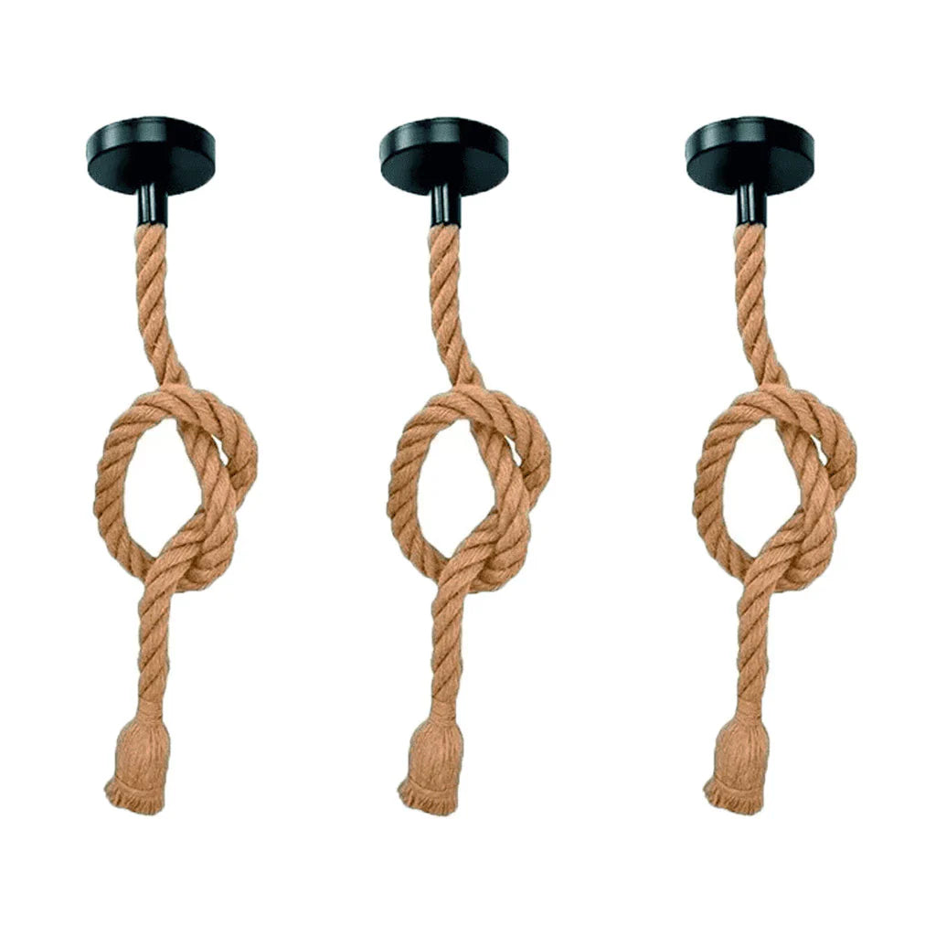Pendente Corda Retro Vintage - Kit 3 peças