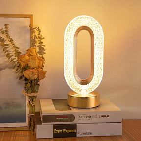Luminária de Mesa Luxuosa em Cristal