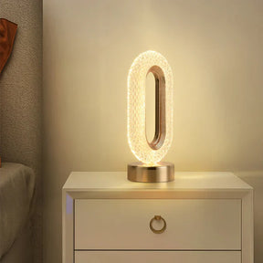 Luminária de Mesa Luxuosa em Cristal