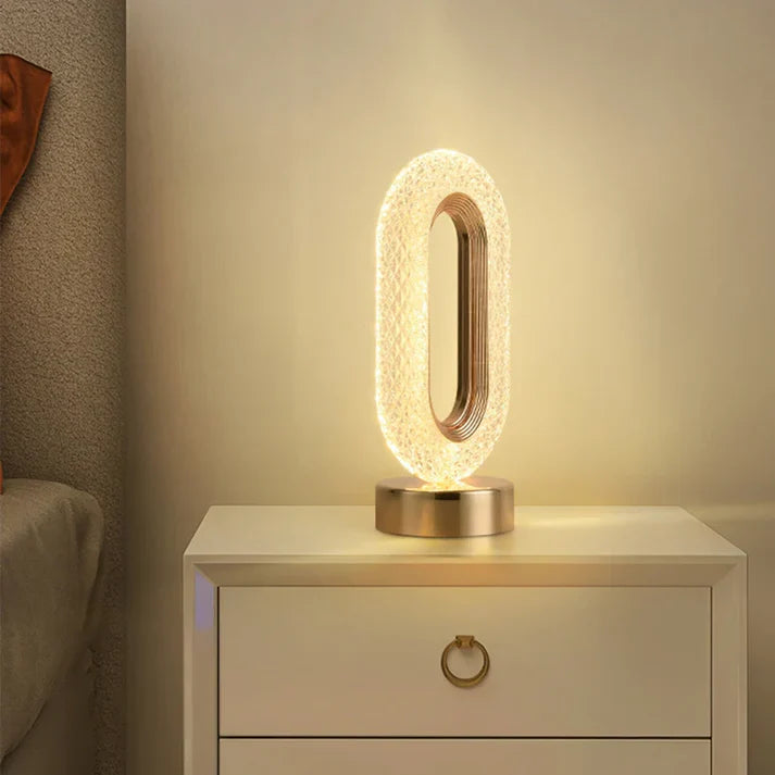Luminária de Mesa Luxuosa em Cristal