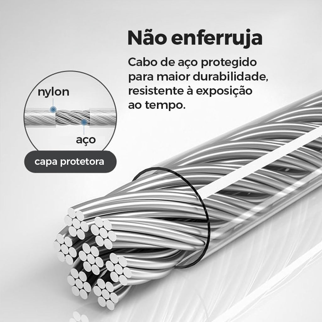 Varal Retrátil em Alumínio Reforçado - Inova