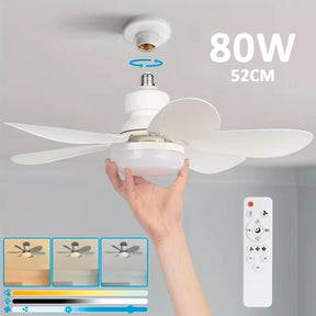 Ventilador de Teto com Luz e Controle Remoto - 4 Velocidades