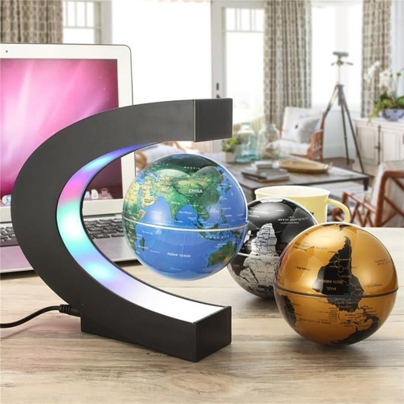 Globo Flutuante Magnético - Mapa Do Mundo
