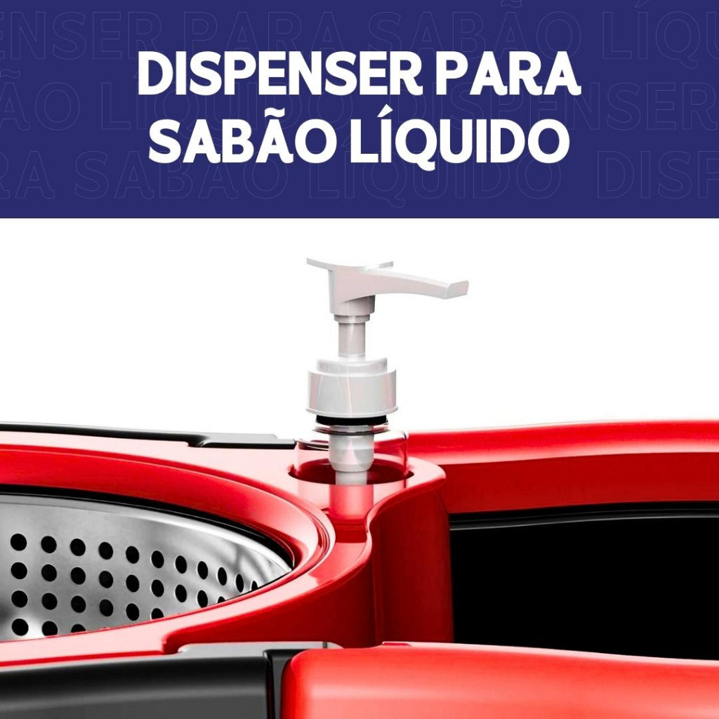 Mop Giratório Balde Inox Premium