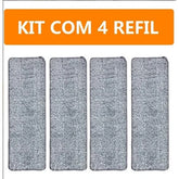 Refil Flat Mop Kit 4 Unidades Esfregão Vassoura Mágica