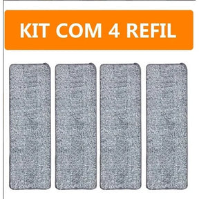 Refil Flat Mop Kit 4 Unidades Esfregão Vassoura Mágica