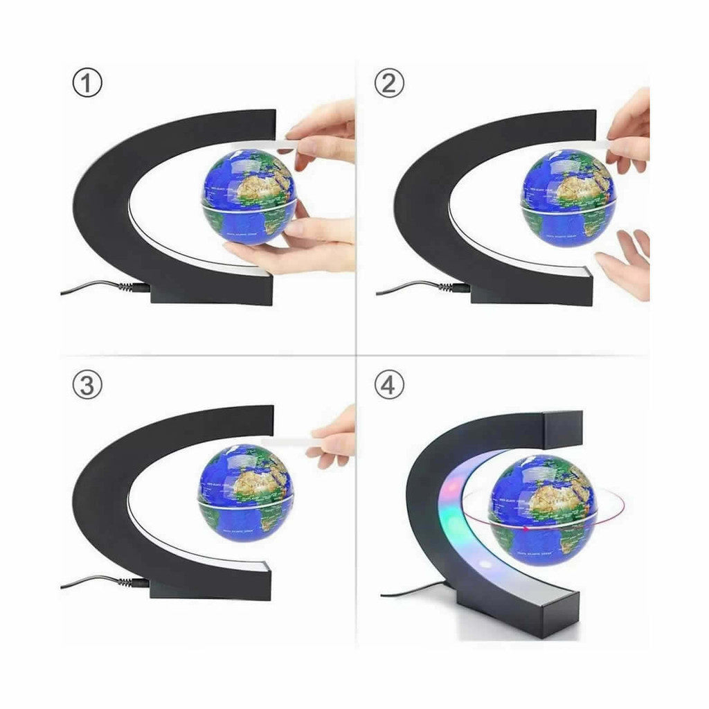 Globo Flutuante Magnético - Mapa Do Mundo