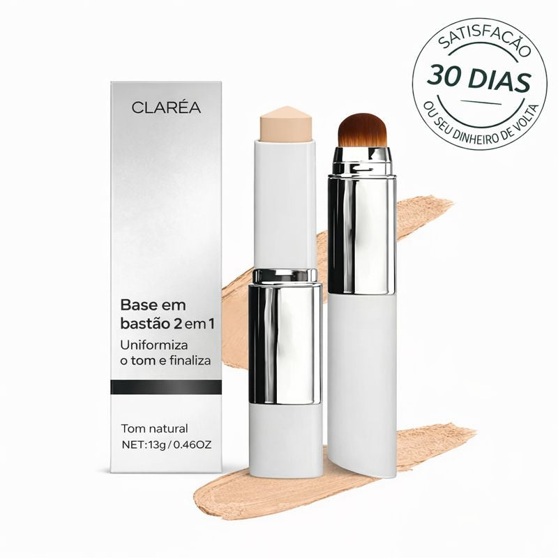 Base 2 em 1 com pincel integrado - Natural Skin