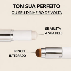 Base 2 em 1 com pincel integrado - Natural Skin