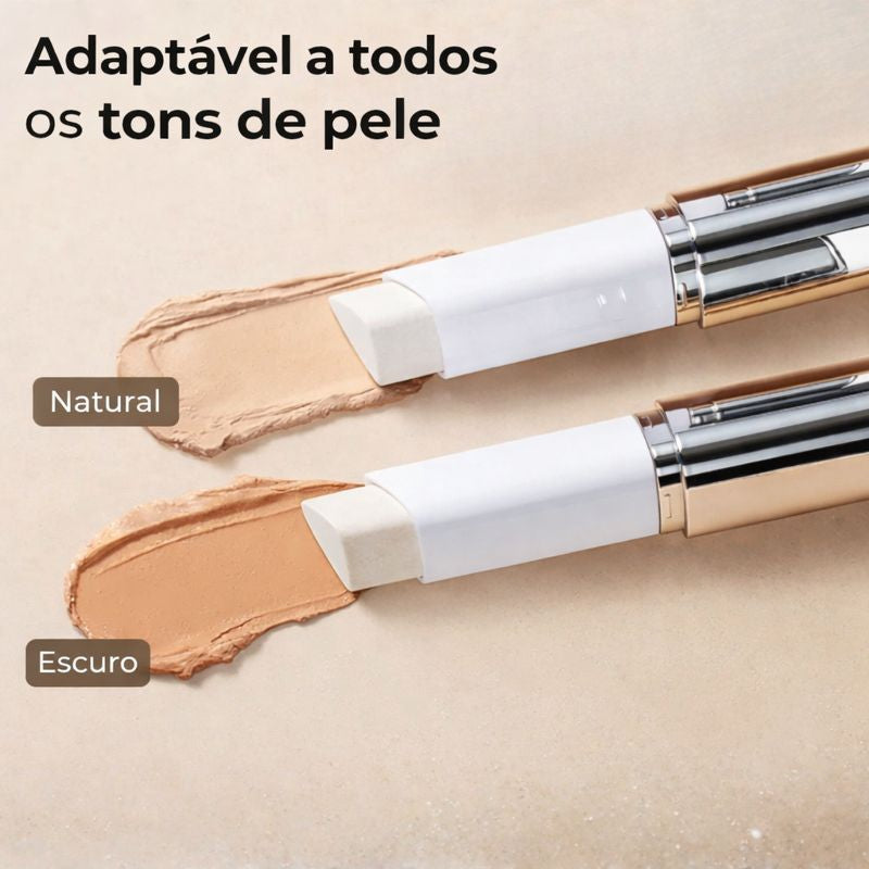 Base 2 em 1 com pincel integrado - Natural Skin