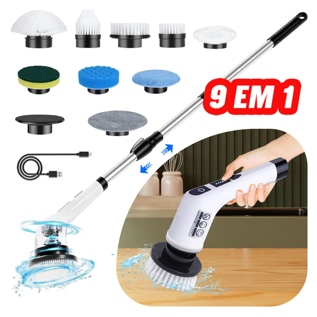 Escova Elétrica MaxClean Turbo 9 em 1