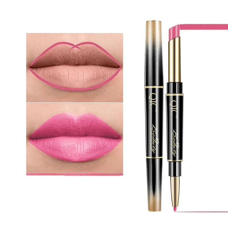 Batom a Prova d`água 2 em 1 Fosco