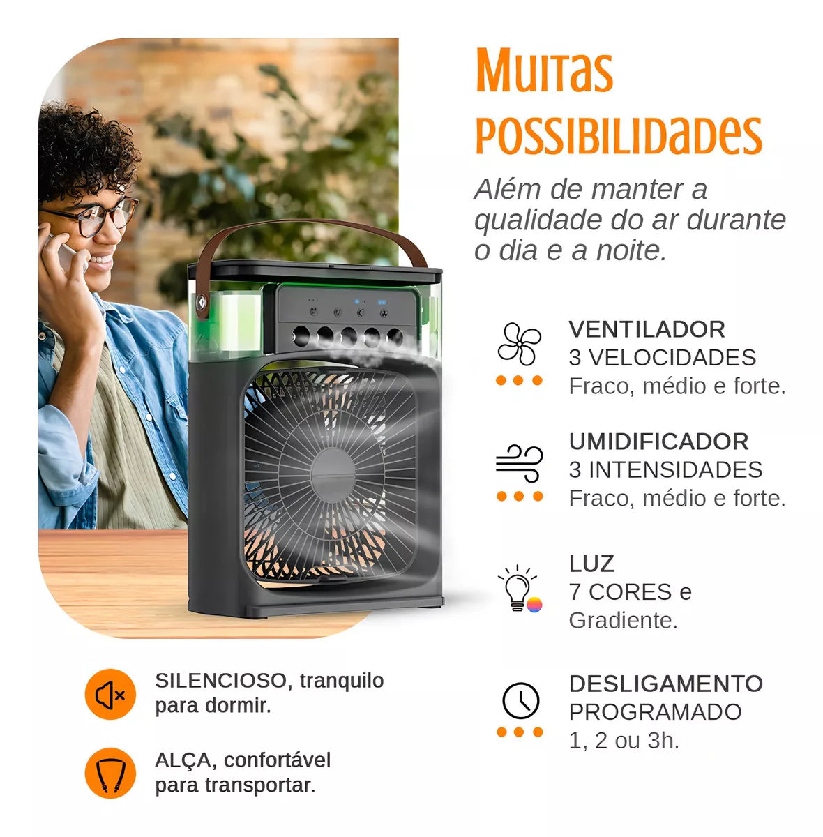 Climatizador De Ar Agua e Gelo