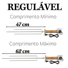 Espeto Giratorio Elétrico para Churrasco