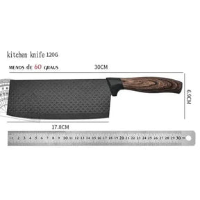 Conjunto de Facas em Madeira e Inox - Linha Premium