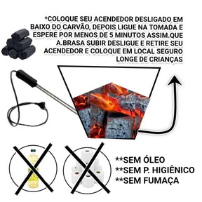 Acendedor Elétrico Para Churrasqueira