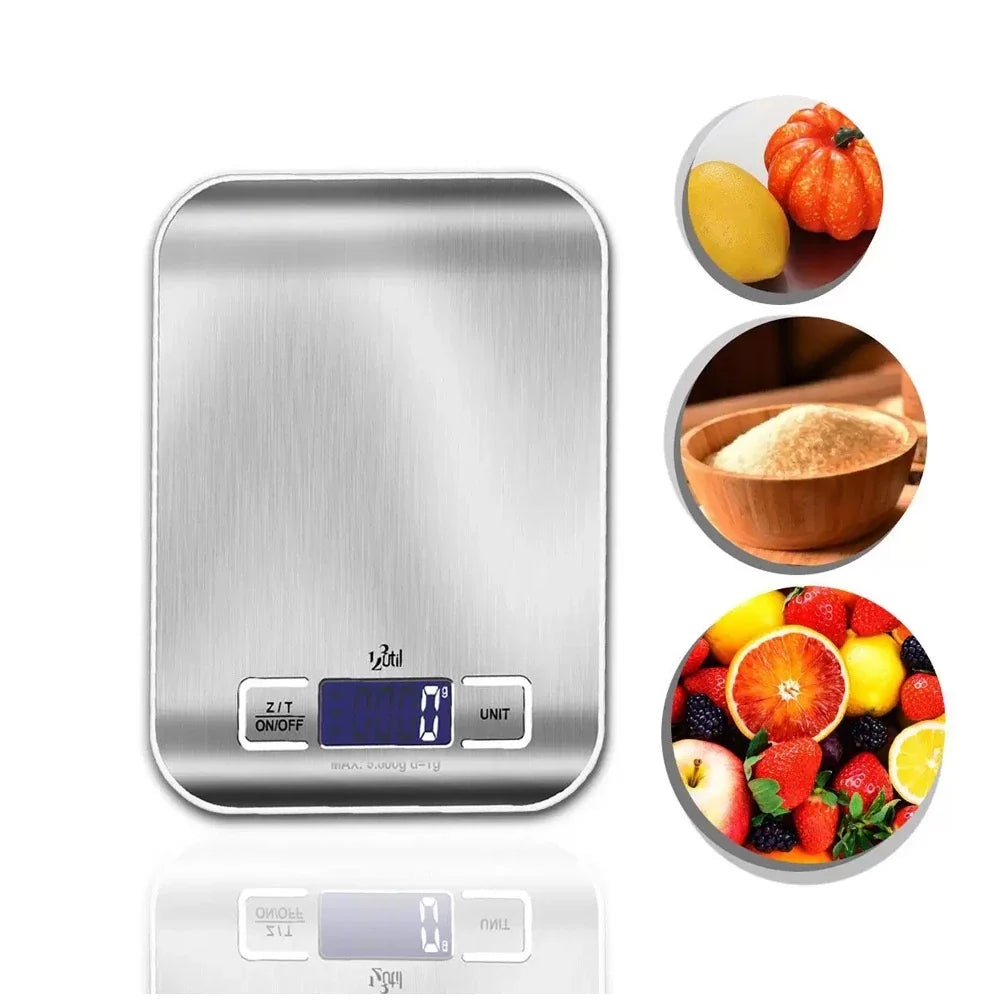 Balança Digital de Cozinha Inox até 10Kg - Linha Premium