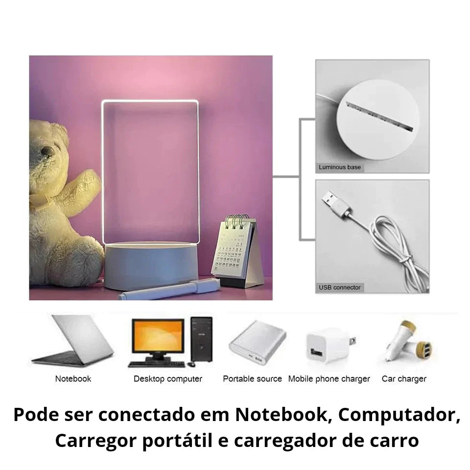 Luminária de Escrever e Epagar em LED