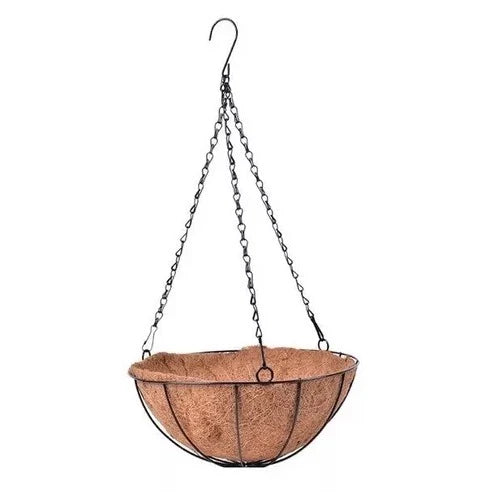 Vaso com Pendente de Ferro em Fibra Coco 15cm