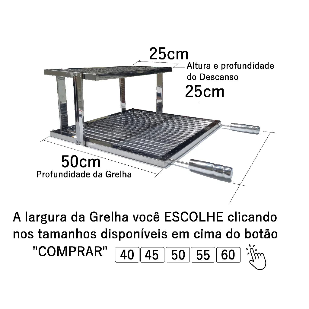 Grelha Parrilla Inox Uruguaia
