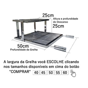 Grelha Parrilla Inox Uruguaia