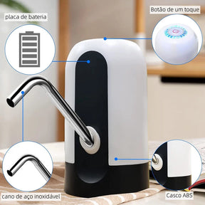 Bomba Elétrica para Galão - Carregamento USB