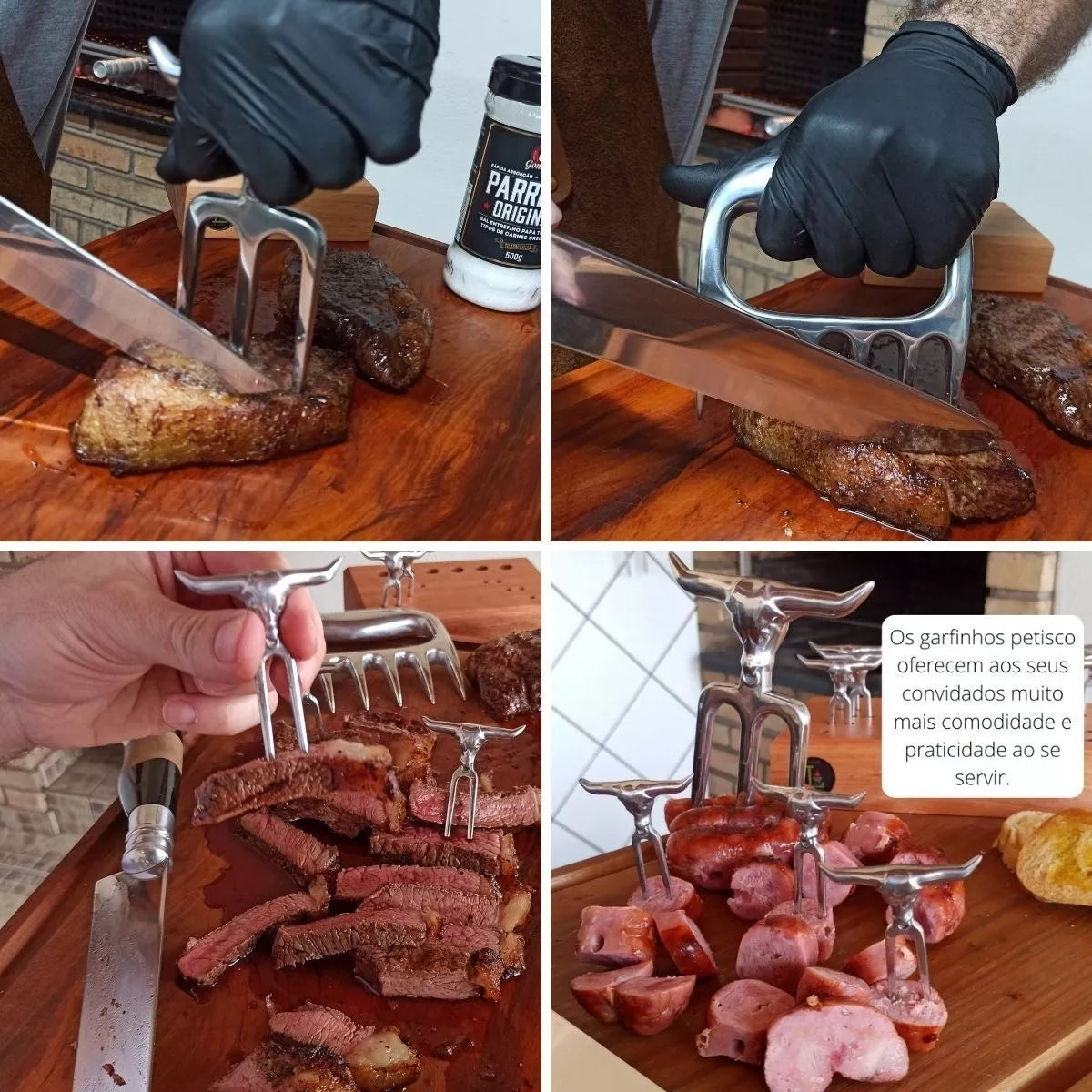 Kit Churrasco Garra De Urso + Tridente