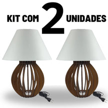 Abajur Design Com Cúpula de Mesa - 2 Peças