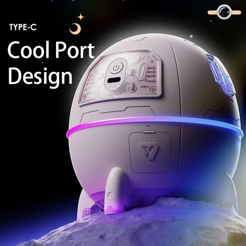 Umidificador de Ar Astronauta Luz LED Colorida Névoa USB