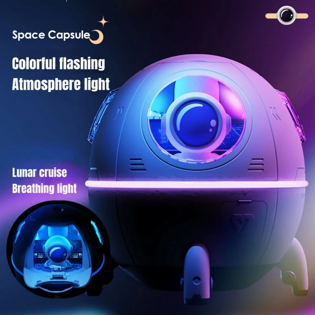 Umidificador de Ar Astronauta Luz LED Colorida Névoa USB