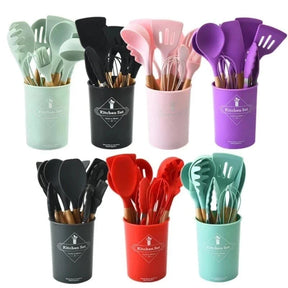 Jogo de Cozinha Premium Kit C/12 Peças de Silicone