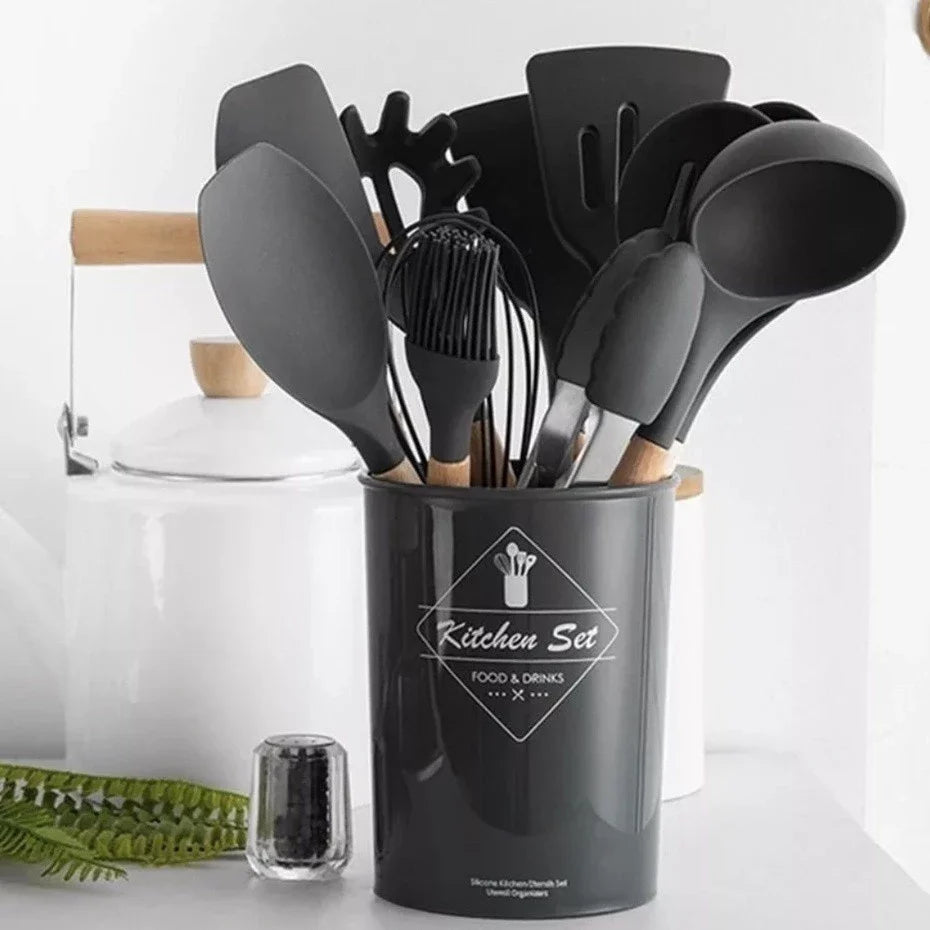 Jogo de Cozinha Premium Kit C/12 Peças de Silicone